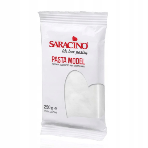 BIAŁA masa cukrowa do modelowania 250 g - Saracino