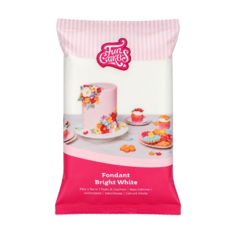BIAŁA, śnieżnobiała masa cukrowa 1kg - Fun Cakes