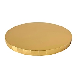 Podkład pod tort złoty śr. 25 cm, wys. 20mm - Fun Cakes