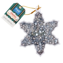 Posypka cukrowa SREBRNE GWIAZDKI MIX - PME