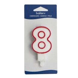 Świeczka na tort, cyfra 8 - Decora