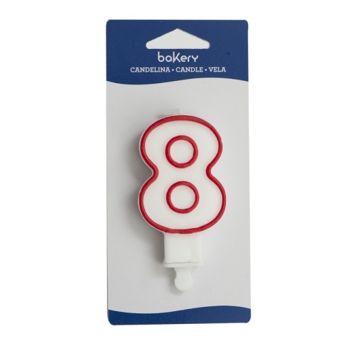 Świeczka na tort, cyfra 8 - Decora
