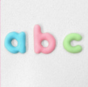 Forma silikonowa - alfabet zaokrąglony mały - Katy Sue Designs