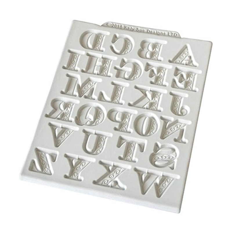 Forma silikonowa - alfabet ozdobny - Katy Sue Designs