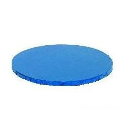Podkład pod tort gruby niebieski, chabrowy - 25 cm - Decora