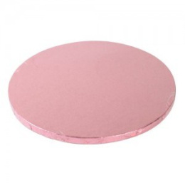 Podkład pod tort gruby różowy - 25 cm - Decora
