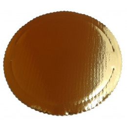 Podkład tekturowy pod tort - złoty gruby - 20 cm