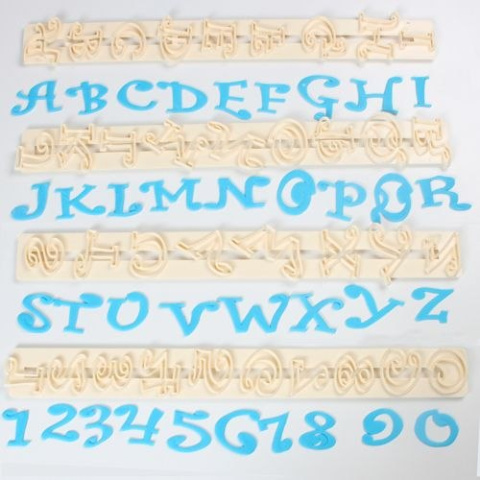 Wykrawaczki alfabet FUNKY, duże litery i cyfry - FMM