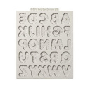 Forma silikonowa - alfabet szyty, materiałowy - Katy Sue Designs