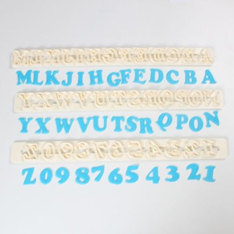 Wykrawaczki alfabet Art Deco, duże litery i cyfry - FMM