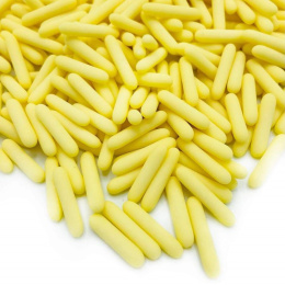 Pałeczki cukrowe - żółte matowe 90g - Happy Sprinkles