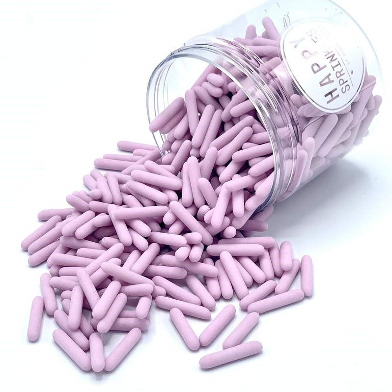 Pałeczki cukrowe - fioletowe matowe 90g - Happy Sprinkles
